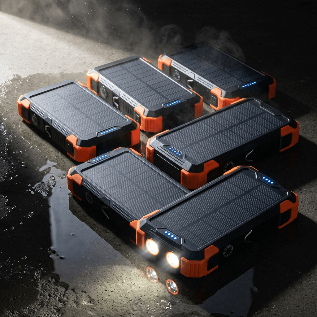 Five OSTNER solar power banks